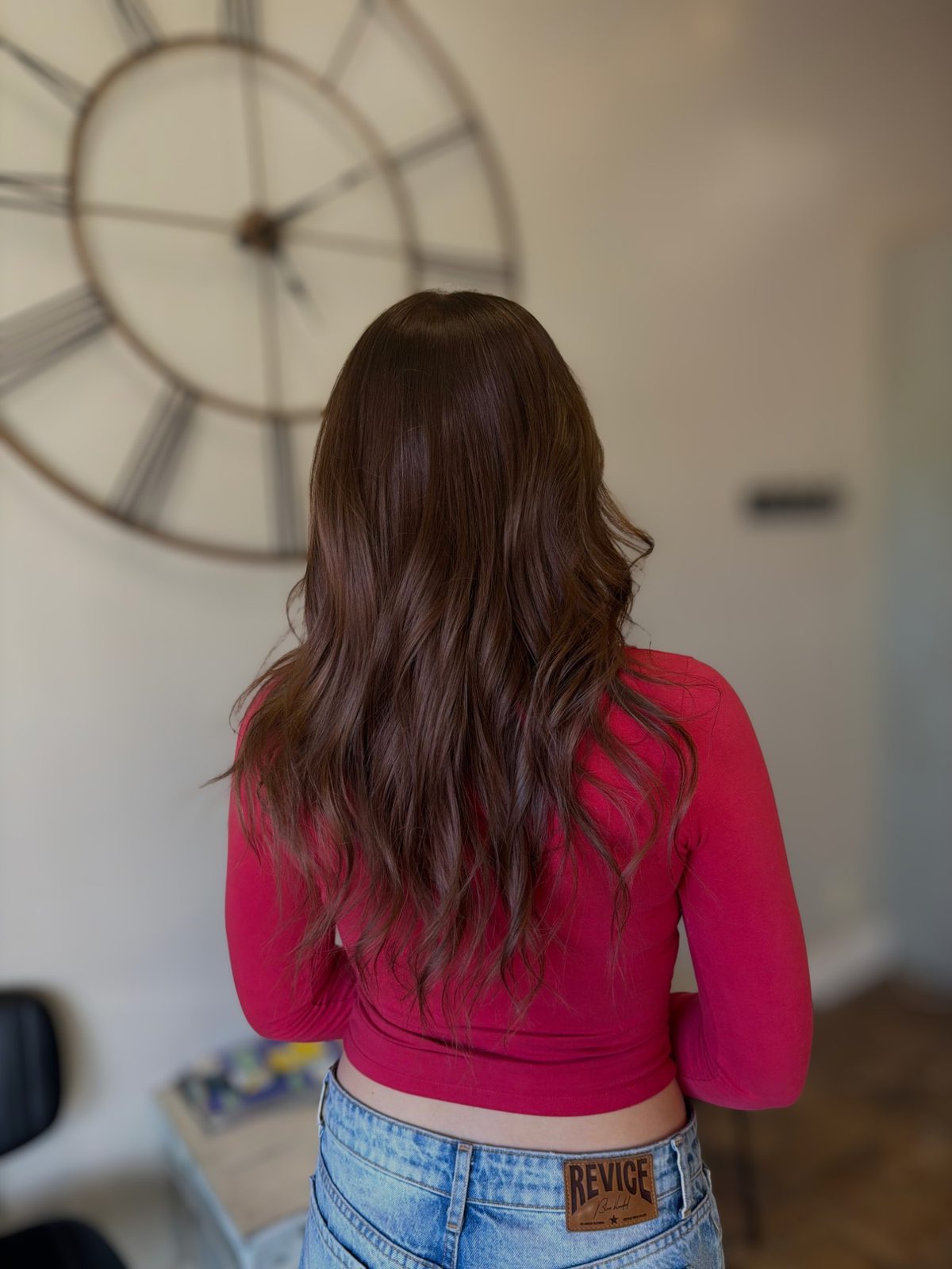 Glossy chocolate brunette with long, soft waves — Logan, UT